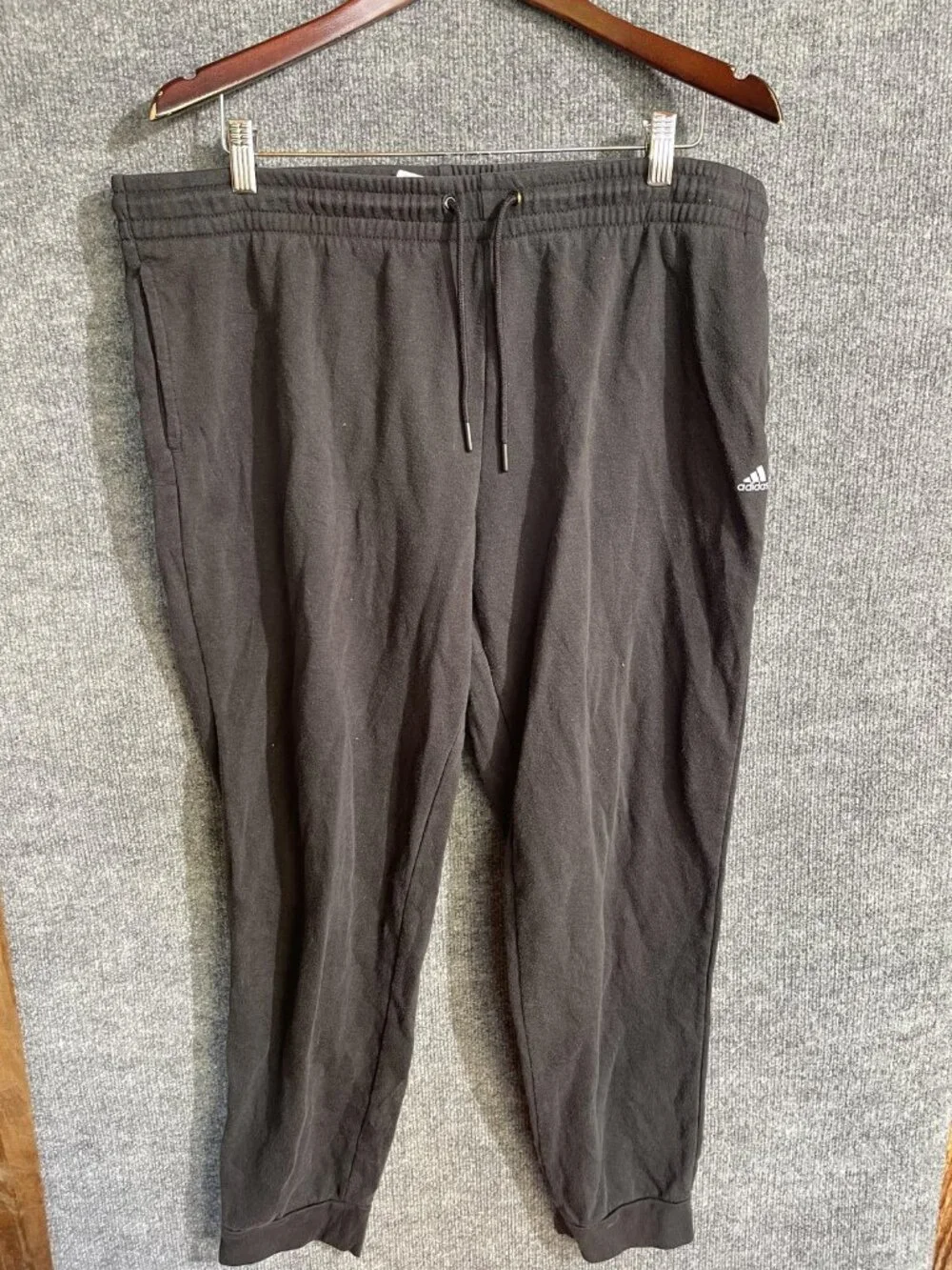 Adidas Golf Pants Mens XL Black Fleece Sweatpants Joggers Elastic Waist Pockets